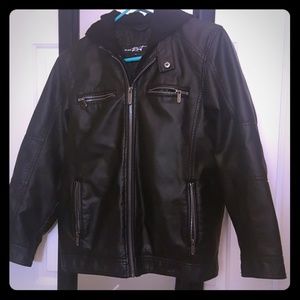 COPY - Boys faux leather black jacket